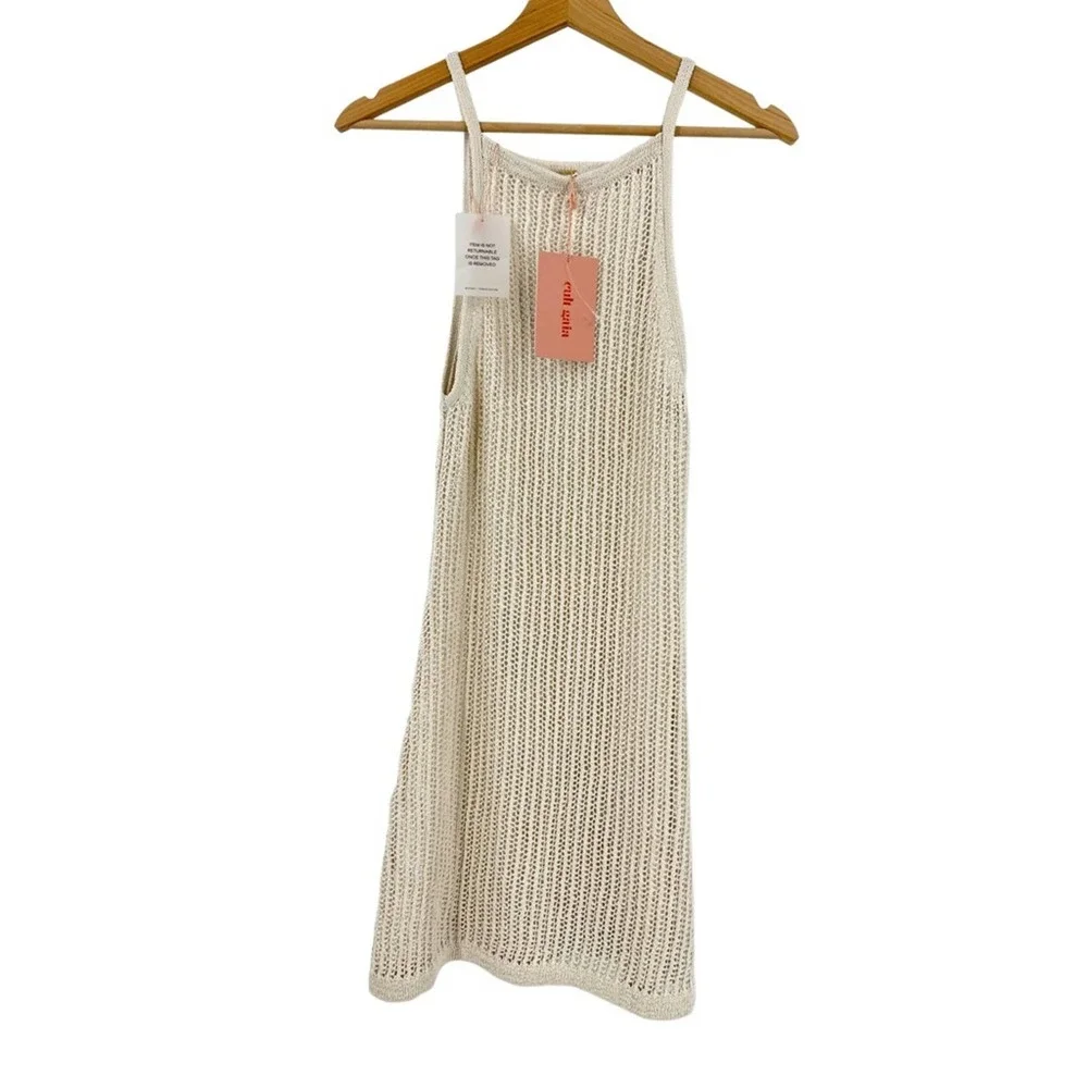NEW Cult Gaia Yara Crochet Dress Sz M Off White - Picture 6 of 15